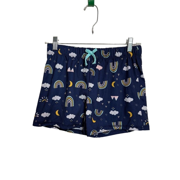 Eddie Bauer Kids L (14/16) Navy Rainbow Cloud Pajama Shorts - Picture 1 of 3